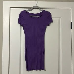 Purple SHEIN ribbed/fitted dress